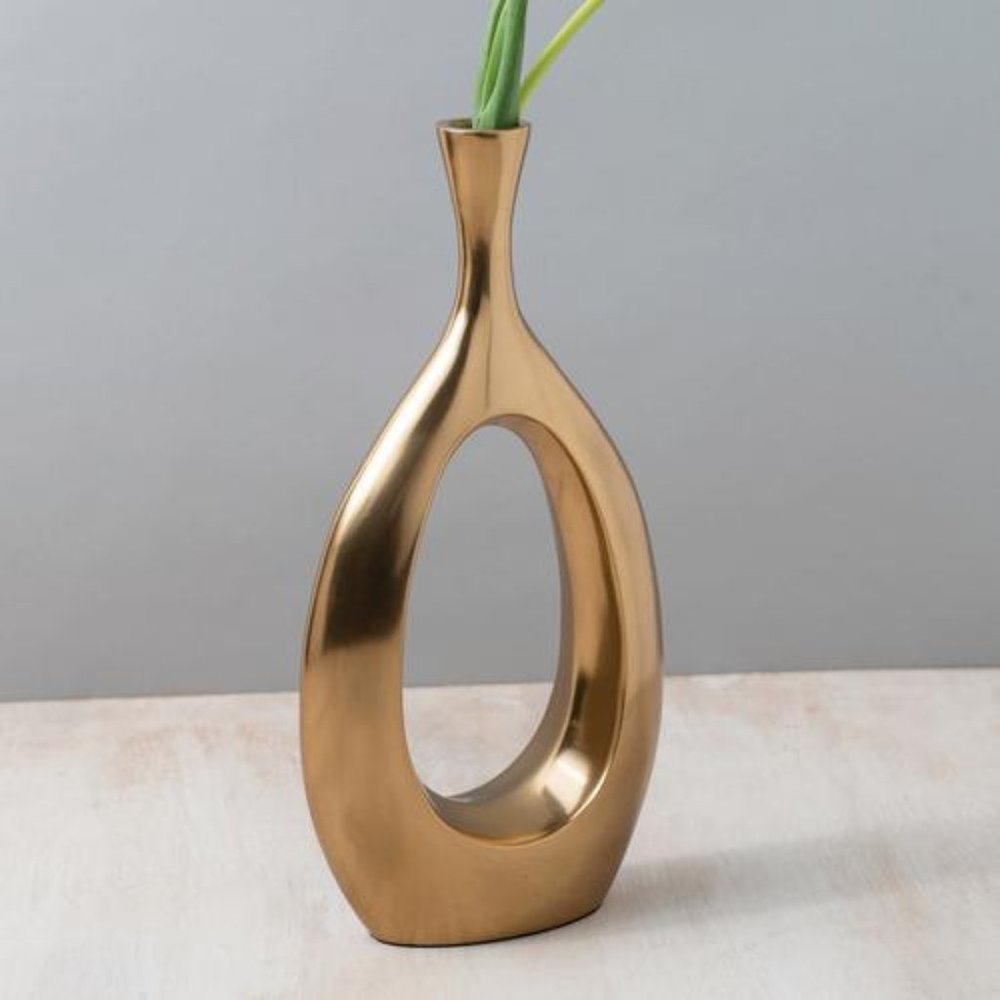 Gold Metal Decorative Vase